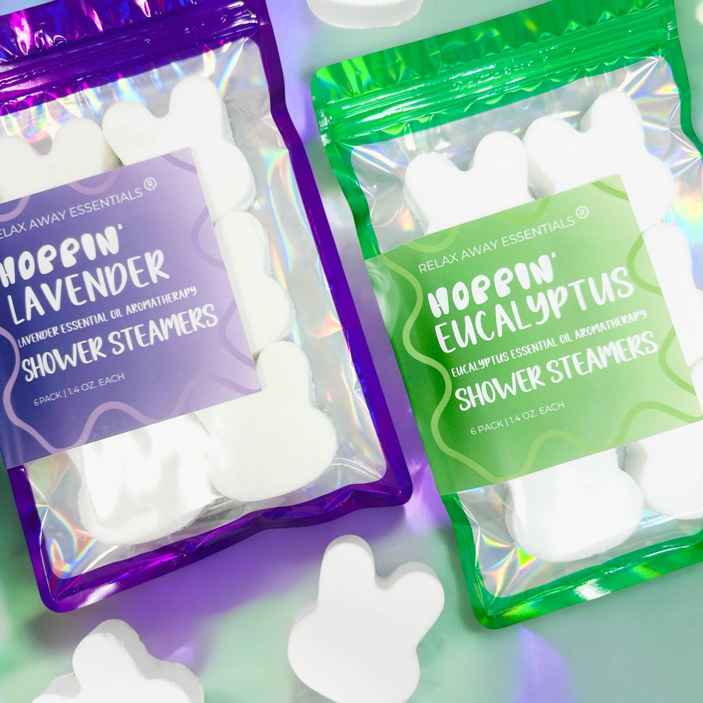 Bunny Shower Steamers 6 Pack - Easter Shower Steamers: Eucalyptus
