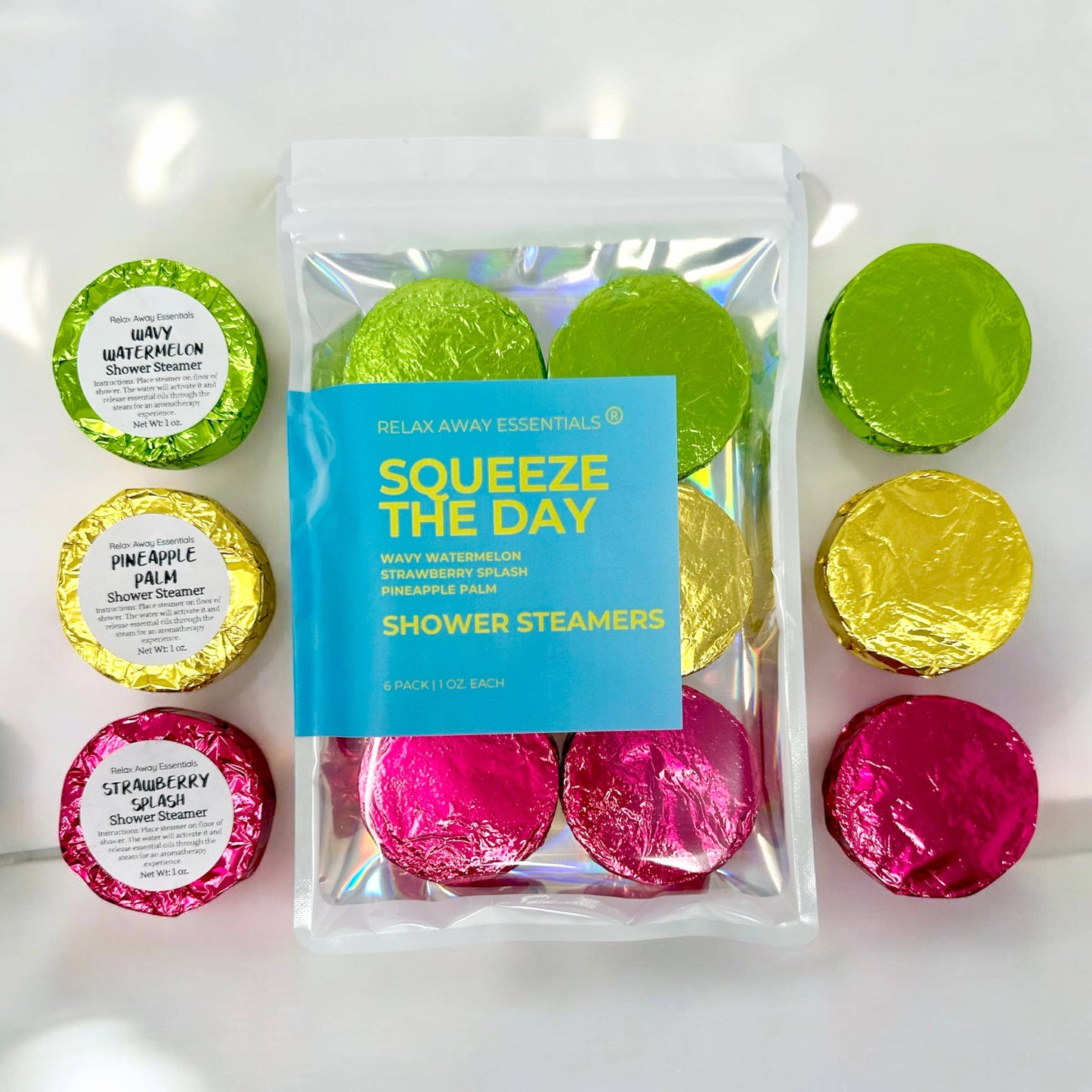 Squeeze the Day Shower Steamers 6 Pack - Made in USA