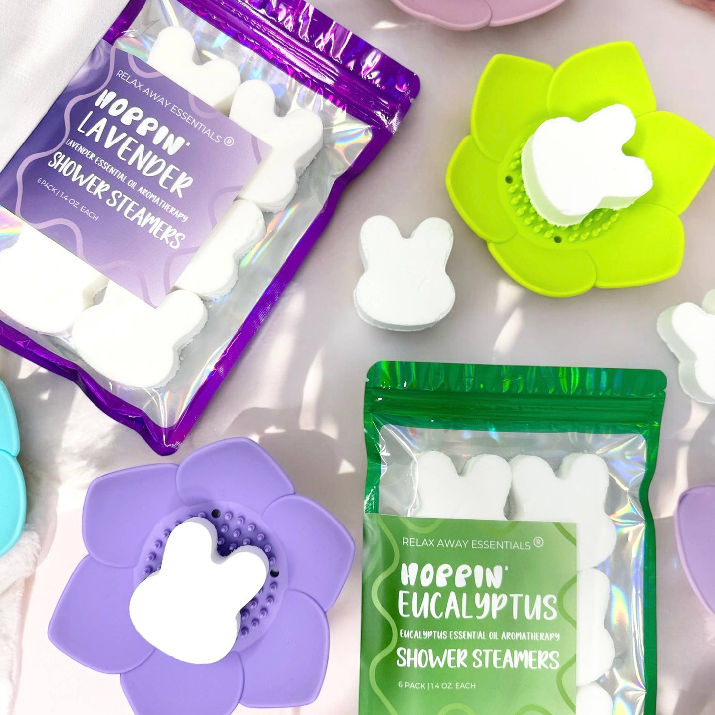 Bunny Shower Steamers 6 Pack - Easter Shower Steamers: Lavender