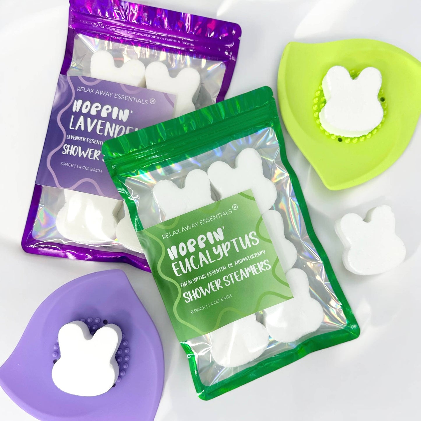 Bunny Shower Steamers 6 Pack - Easter Shower Steamers: Lavender
