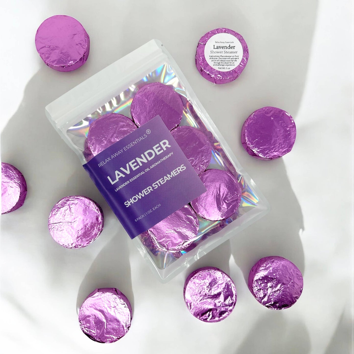 Lavender Shower Steamers 6 Pack - Made in USA