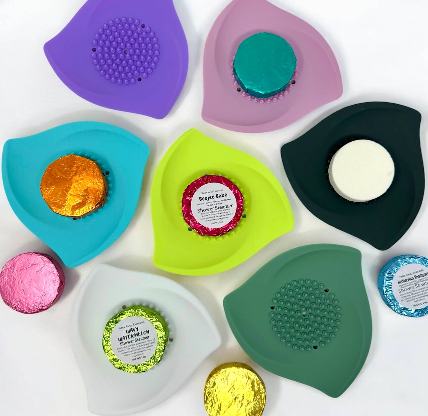 Shower Steamer Tray - Silicone : Sage green