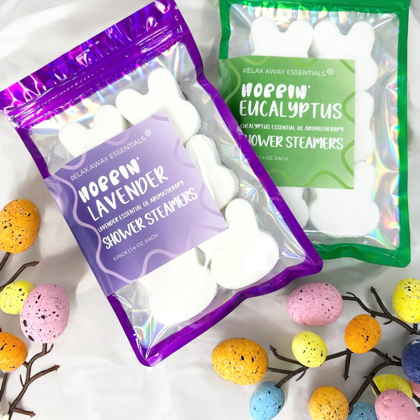 Bunny Shower Steamers 6 Pack - Easter Shower Steamers: Lavender