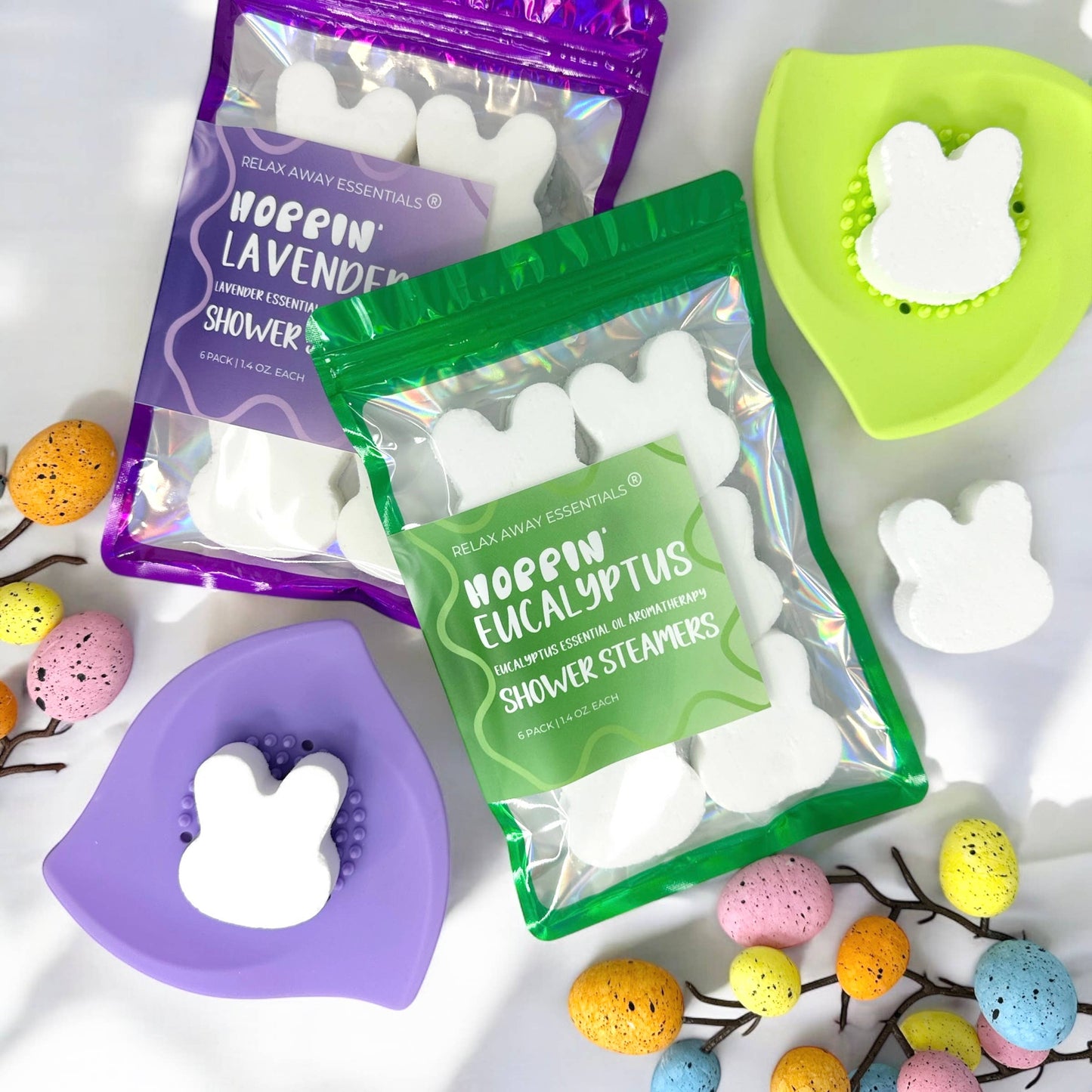 Bunny Shower Steamers 6 Pack - Easter Shower Steamers: Lavender
