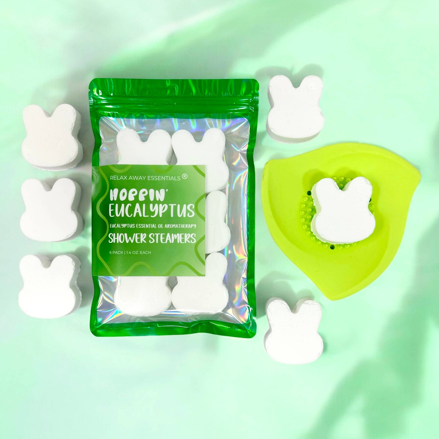 Bunny Shower Steamers 6 Pack - Easter Shower Steamers: Lavender