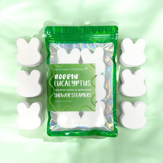 Bunny Shower Steamers 6 Pack - Easter Shower Steamers: Eucalyptus