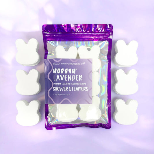 Bunny Shower Steamers 6 Pack - Easter Shower Steamers: Lavender